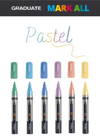 The multi-surface markers are now available in pastel colors.