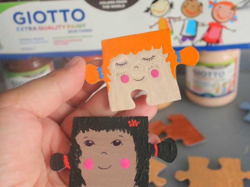 How to make amazing faces on puzzle with Giotto Skintones!
