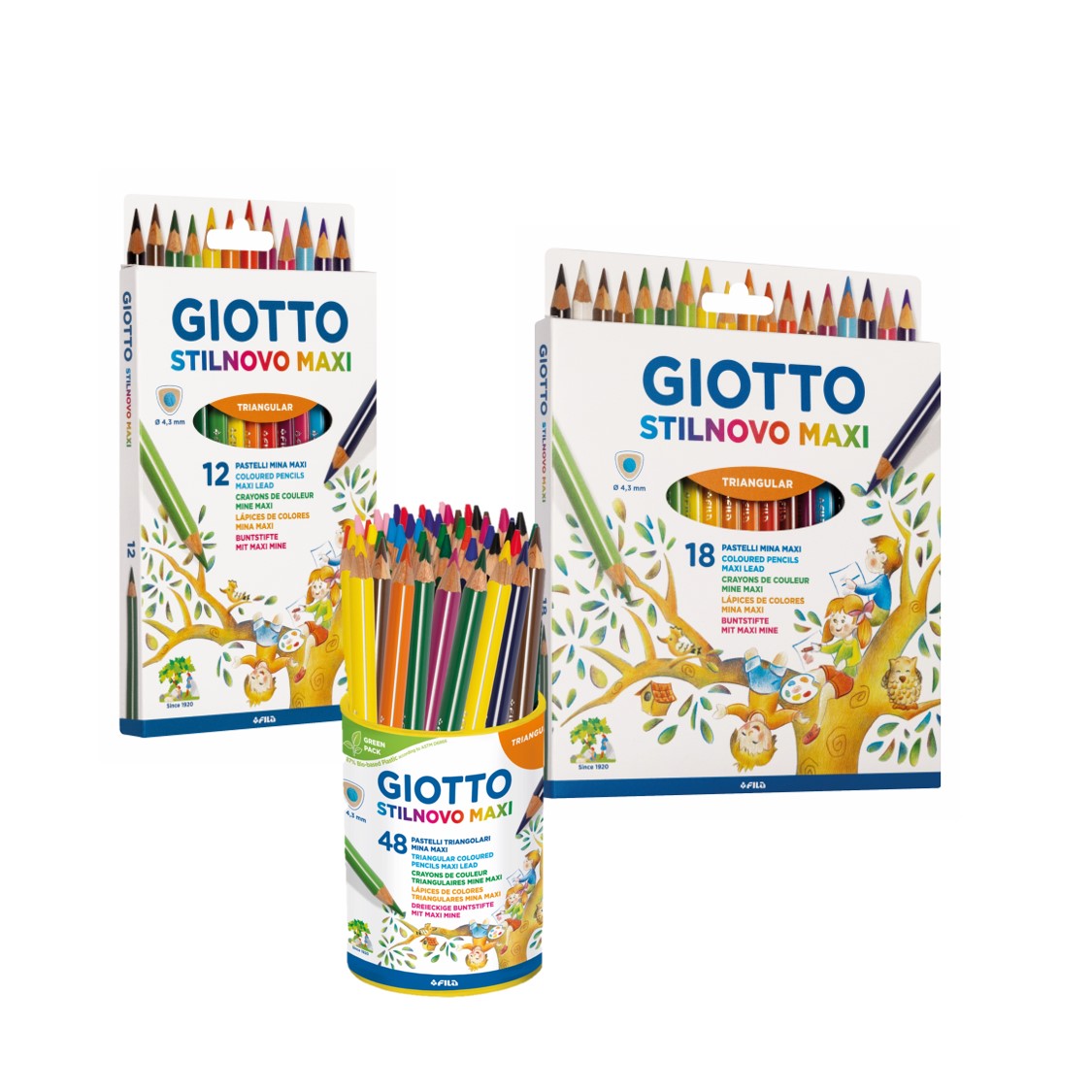 Giotto stilnovo intense colours colouring pencils, 192 pencils, schoolpack